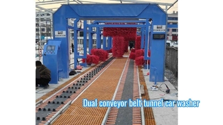 Équipement de lavage de voiture à double convoyeur à bande Kolon à faible entretien 36M 16 brosses