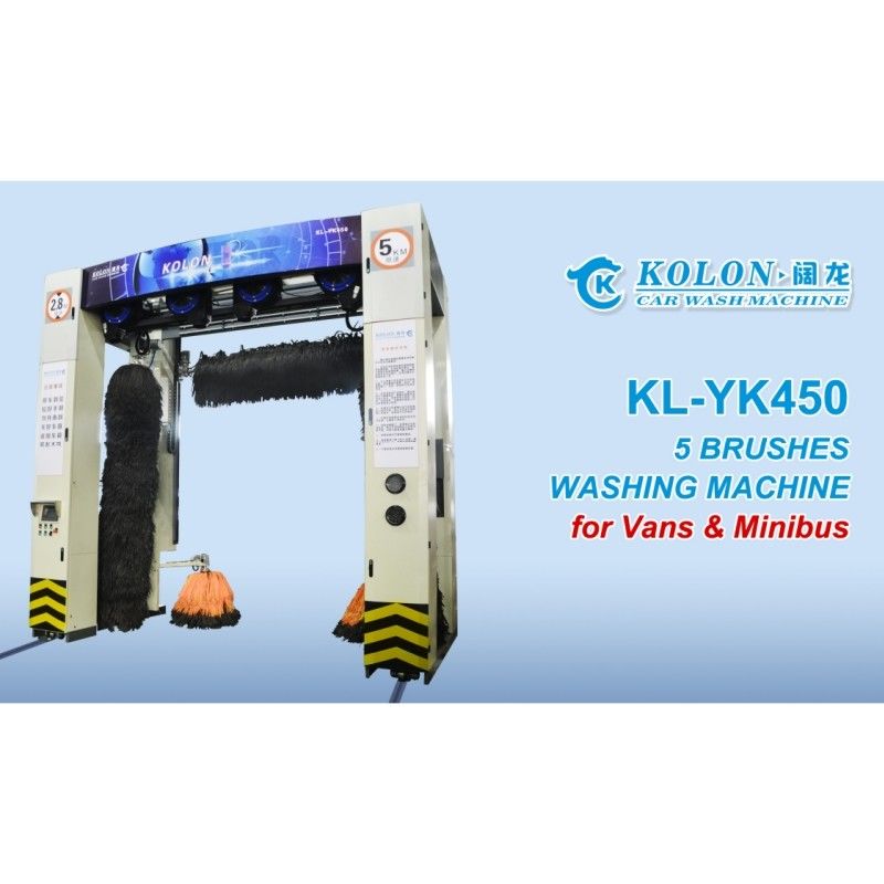 Machine à laver à rouleaux de bus Kolon avec pinceaux souples et système d'eau haute pression pour le nettoyage en profondeur de gros véhicules 5 pinceaux