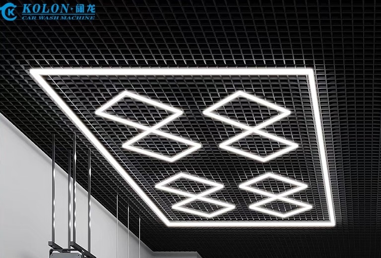 Vendeur chaud 6500K hexagonal garage LED lumière plafond lumière grille LED lumière garage automobile LED